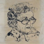 Mother Reading, a sketch by Ed Morrisey, 1975